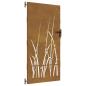 Preview: Gartentor 85x175 cm Cortenstahl Gras-Design