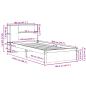 Preview: Massivholzbett mit Regal ohne Matratze 100x200 cm Kiefernholz