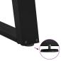 Preview: Esstischbeine U-Form 2 Stk. Schwarz 80x72 cm Stahl