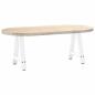 Preview: Couchtischbeine A-Form 2 Stk. Weiß 50x(42-43) cm Stahl