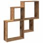 Preview: ARDEBO.de - Wandregal Altholz-Optik 80x15x78,5 cm Holzwerkstoff