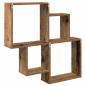 Preview: Wandregal Altholz-Optik 80x15x78,5 cm Holzwerkstoff