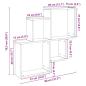 Preview: Wandregal Altholz-Optik 80x15x78,5 cm Holzwerkstoff