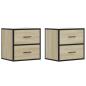 Preview: Wand-Nachttische 2 Stk. Sonoma-Eiche 40x31x39,5 cm