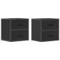 Preview: Wand-Nachttische 2 Stk. Schwarz 40x31x39,5 cm