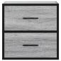 Preview: Wand-Nachttische 2 Stk. Grau Sonoma 40x31x39,5 cm