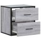 Preview: Wand-Nachttische 2 Stk. Grau Sonoma 40x31x39,5 cm