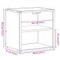Preview: Wand-Nachttisch Grau Sonoma 40x31x39,5 cm