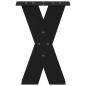 Preview: Couchtischbeine X-Form 2 Stk. Schwarz 28x(42-43) cm Stahl