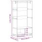Preview: Kleiderständer Braun Eichen-Optik 90x50x180 cm Holzwerkstoff