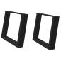 Preview: Couchtischbeine U-Form 2 Stk. Schwarz 60x(42-43) cm Stahl