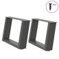 Preview: ARDEBO.de - Couchtischbeine U-Form 2 Stk. Anthrazit 40x(30-31) cm Stahl