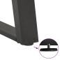 Preview: Couchtischbeine U-Form 2 Stk. Anthrazit 40x(30-31) cm Stahl