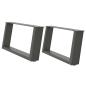 Preview: Couchtischbeine U-Form 2 Stk. Anthrazit 70x(30-31) cm Stahl