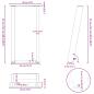 Preview: Konsolentischbeine U-Form 2 Stk. Schwarz 38x(72-73) cm Stahl