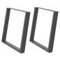 Preview: Esstischbeine U-Form 2 Stk. Anthrazit 100x(72-73) cm Stahl