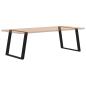 Preview: Esstischbeine U-Form 2 Stk. Schwarz 100x(72-73) cm Stahl