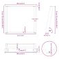Preview: Esstischbeine U-Form 2 Stk. Schwarz 100x(72-73) cm Stahl