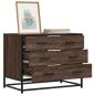 Preview: ARDEBO.de - Schubladenschrank Braun Eichen-Optik 70x41x56 cm Holzwerkstoff
