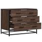 Preview: Schubladenschrank Braun Eichen-Optik 70x41x56 cm Holzwerkstoff