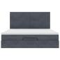 Preview: Ottoman-Bett mit Matratzen Dunkelgrau 180x200 cm Samt