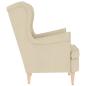 Preview: Sessel Creme 74x84x100 cm Stoff