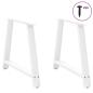 Preview: Couchtischbeine A-Form 2 Stk. Weiß 90x(72-73) cm Stahl