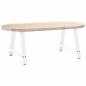 Preview: Couchtischbeine A-Form 2 Stk. Weiß 60x(42-43) cm Stahl