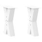 Preview: ARDEBO.de - Couchtischbeine X-Form 2 Stk. Weiß 38x(42-43) cm Stahl
