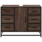 Preview: Waschbeckenunterschrank Braun Eichen-Optik 80x33x60 cm