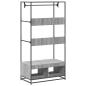 Preview: Kleiderständer Grau Sonoma 90x50x180 cm Holzwerkstoff