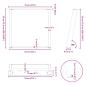 Preview: Esstischbeine U-Form 2 Stk. Schwarz 70x(72-73) cm Stahl