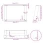 Preview: Couchtischbeine U-Form 2 Stk. Schwarz 50x(30-31) cm Stahl