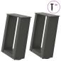 Preview: ARDEBO.de - Couchtischbeine U-Form 2 Stk. Anthrazit 30x(30-31) cm Stahl