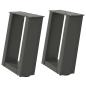 Preview: Couchtischbeine U-Form 2 Stk. Anthrazit 30x(30-31) cm Stahl