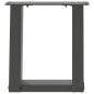Preview: Couchtischbeine U-Form 2 Stk. Anthrazit 30x(30-31) cm Stahl