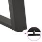 Preview: Couchtischbeine U-Form 2 Stk. Anthrazit 30x(30-31) cm Stahl