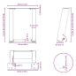 Preview: Couchtischbeine U-Form 2 Stk. Anthrazit 30x(30-31) cm Stahl