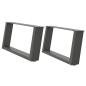 Preview: Couchtischbeine U-Form 2 Stk. Anthrazit 60x(30-31) cm Stahl
