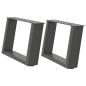 Preview: Couchtischbeine U-Form 2 Stk. Anthrazit 50x(30-31) cm Stahl