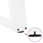 Preview: Couchtischbeine U-Form 2 Stk. Weiß 50x(42-43) cm Stahl