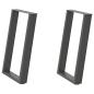 Preview: Esstischbeine U-Form 2 Stk. Anthrazit 50x(72-73) cm Stahl