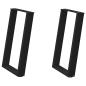 Preview: Esstischbeine U-Form 2 Stk. Schwarz 50x(72-73) cm Stahl