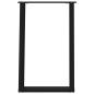 Preview: Esstischbeine U-Form 2 Stk. Schwarz 50x(72-73) cm Stahl