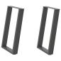 Preview: ARDEBO.de - Esstischbeine U-Form 2 Stk. Anthrazit 60x(72-73) cm Stahl