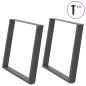 Preview: ARDEBO.de - Esstischbeine U-Form 2 Stk. Anthrazit 90x(72-73) cm Stahl