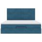 Preview: Ottoman-Bett mit Matratzen Dunkelblau 180x200 cm Samt
