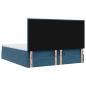 Preview: Ottoman-Bett mit Matratzen Dunkelblau 180x200 cm Samt