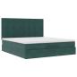 Preview: Ottoman-Bett mit Matratzen Dunkelgrün 180x200 cm Samt