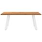 Preview: Esstisch Hellbraun 180x100x74 cm Massivholz Eiche Rechteckig